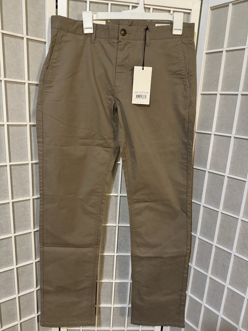 7 Diamonds Pants Chino Journey Straight Fit Tan Men Size 31x34 NEW